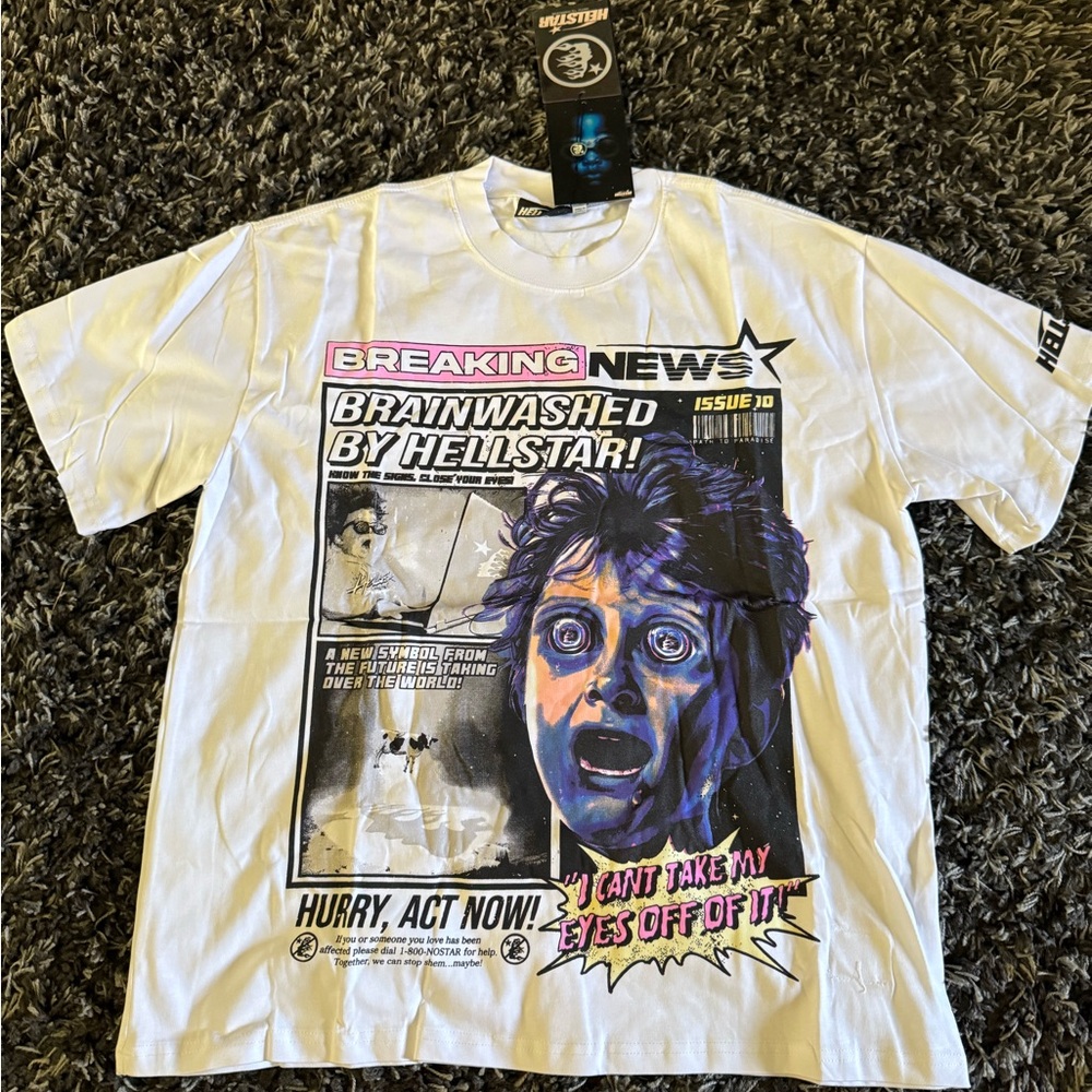 Gildan White Short Sleeve Tee with Vintage Graphic